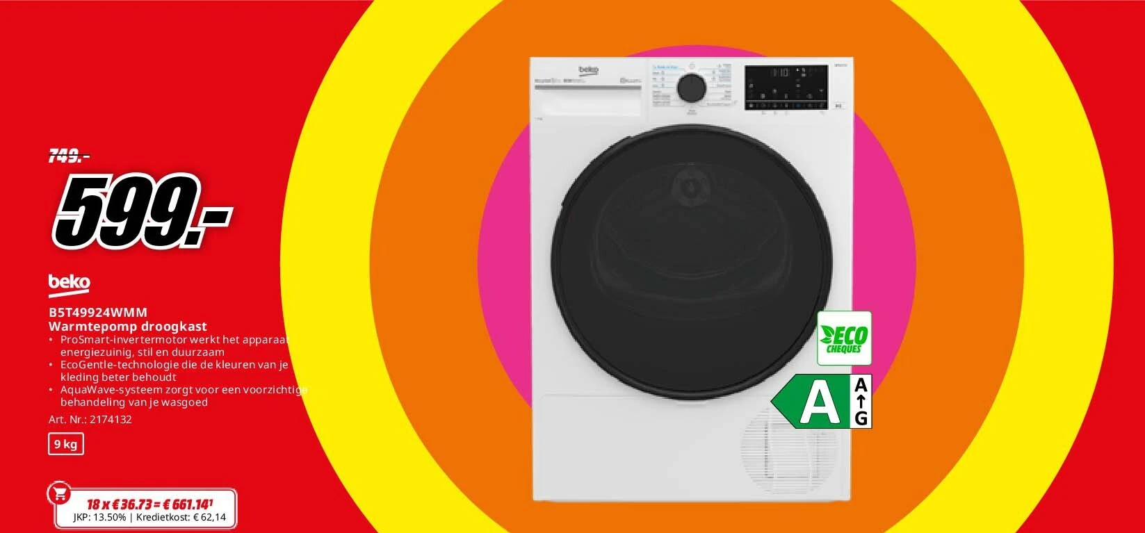 Beko B5T49924WMM Warmtepomp droogkast