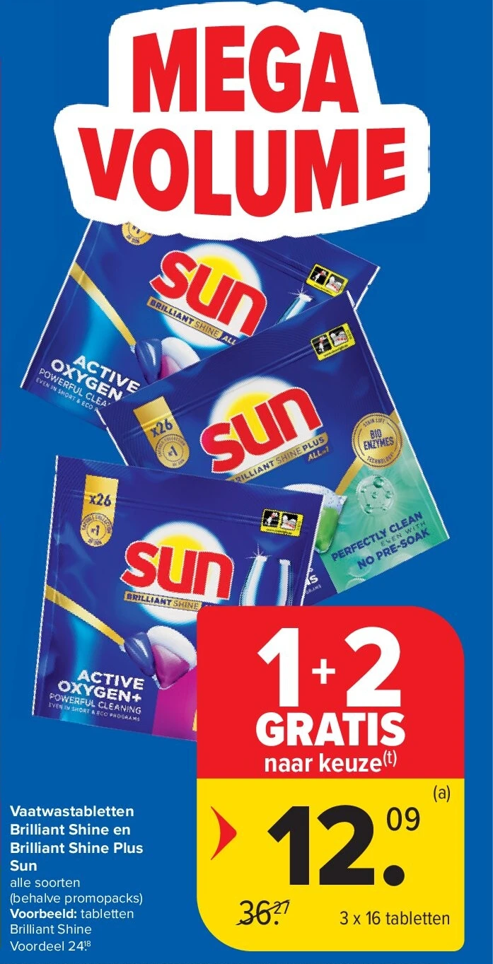 Vaatwastabletten Brilliant Shine en Brilliant Shine Plus Sun