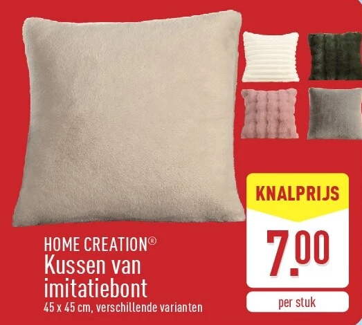 Kussen van imitatiebont