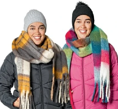 écharpe épaisse multicolore