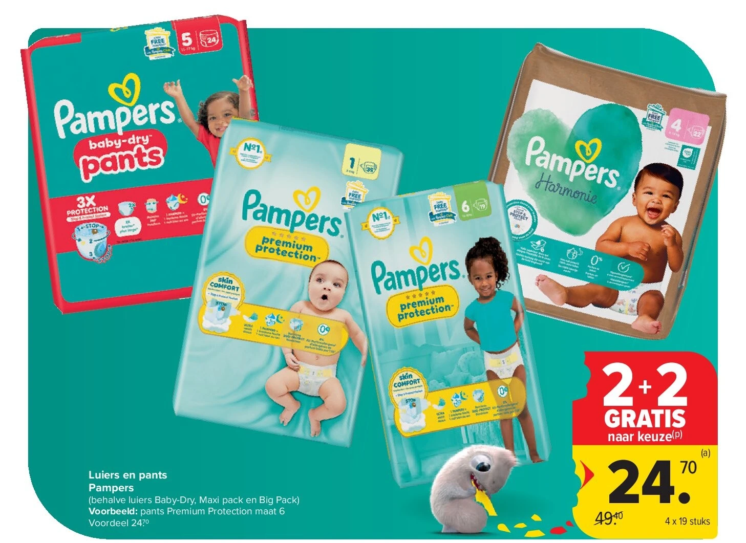 Luiers en pants Pampers