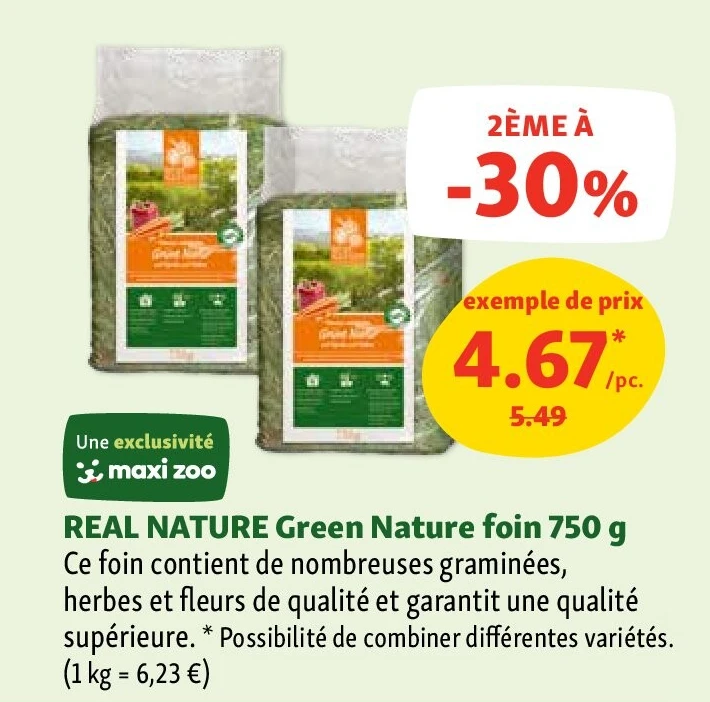 REAL NATURE Green Nature foin 750 g