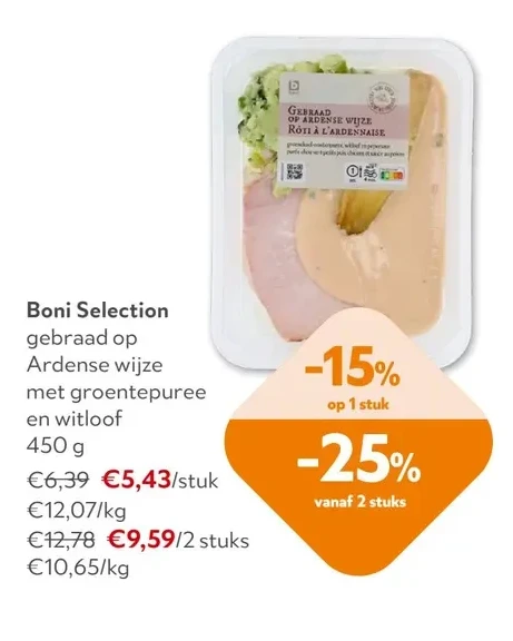 Boni Selection gebraad op Ardense wijze met groentepuree en witloof 450 g