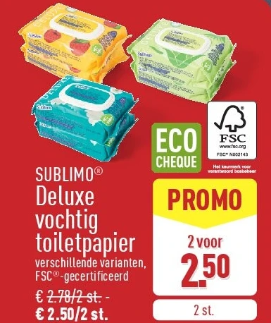 Deluxe vochtig toiletpapier