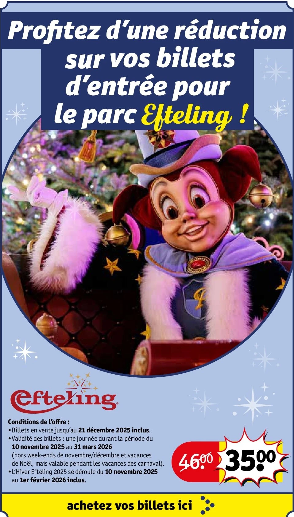 Profitez d’une réduction sur vos billets d’entrée pour le parc Efteling !