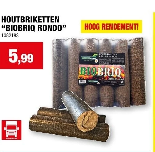 HOUTBRIKETTEN “BIOBRIQ RONDO”