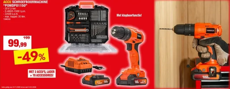 ACCU SCHROEFBOORMACHINE "POWDP01150"