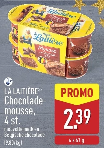 Chocolade mousse, 4st.