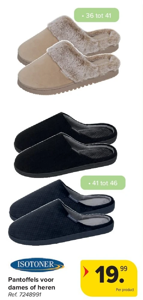 Pantoffels voor dames of heren