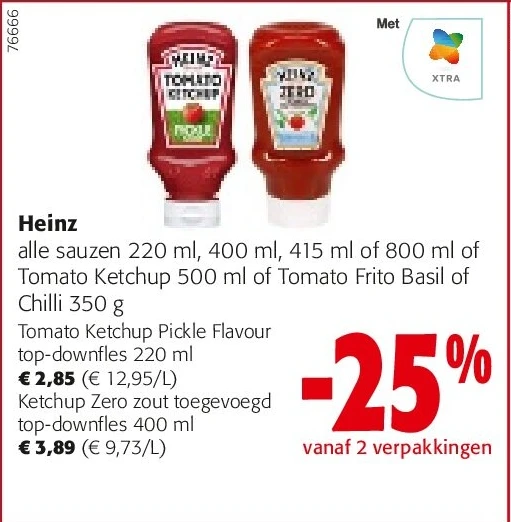 Heinz Tomato Ketchup Pickle Flavour top-downfles 220 ml