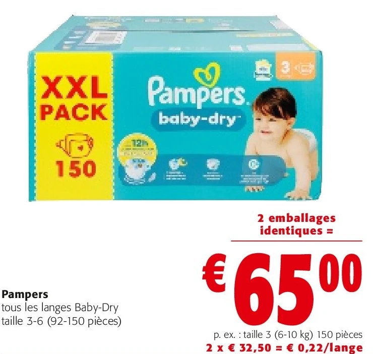 Pampers tous les langes Baby-Dry