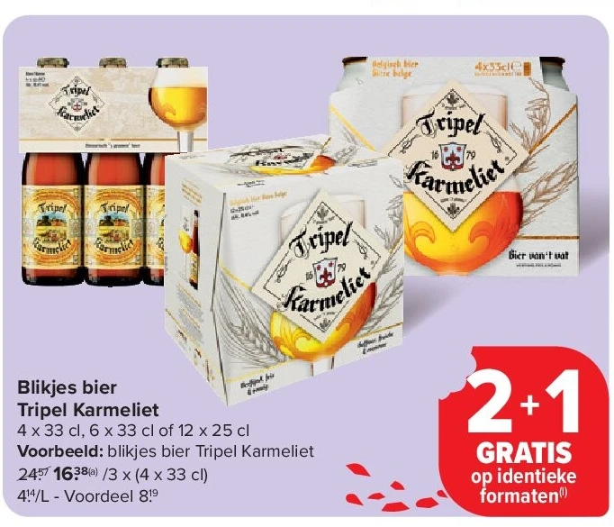 Blikjes bier Tripel Karmeliet