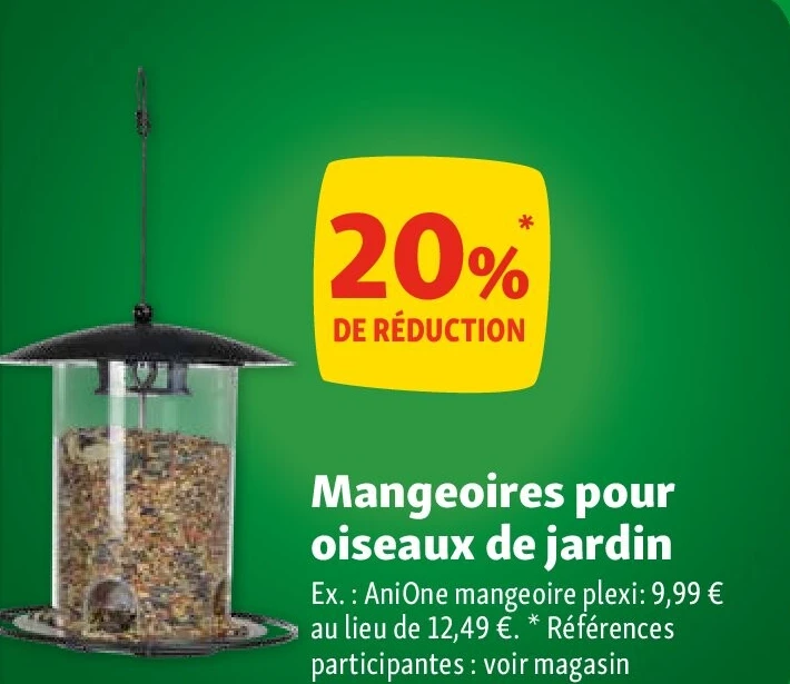 Mangeoires pour oiseaux de jardin