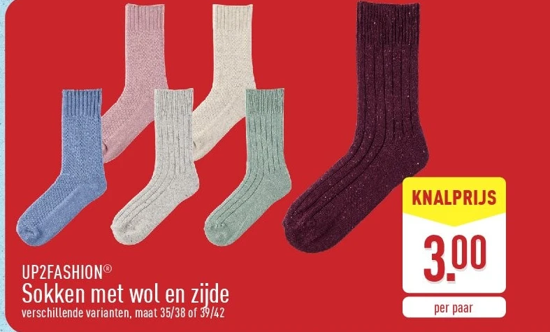 Sokken met wol en zijde