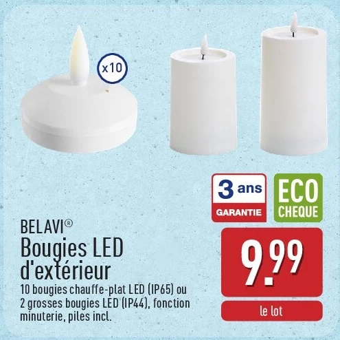 Bougies LED d'extérieur
