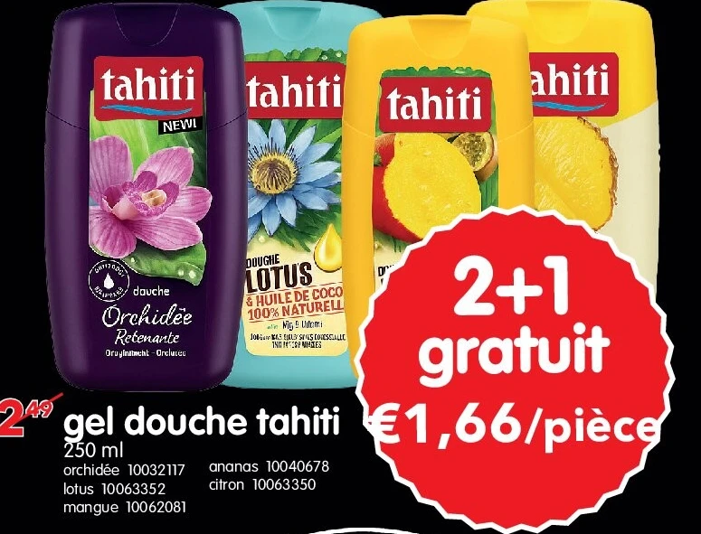 gel douche tahiti