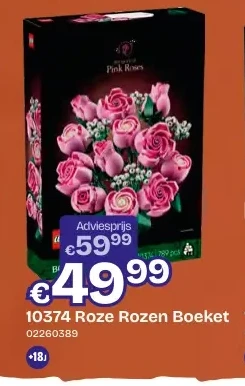 10374 Roze Rozen Boeket