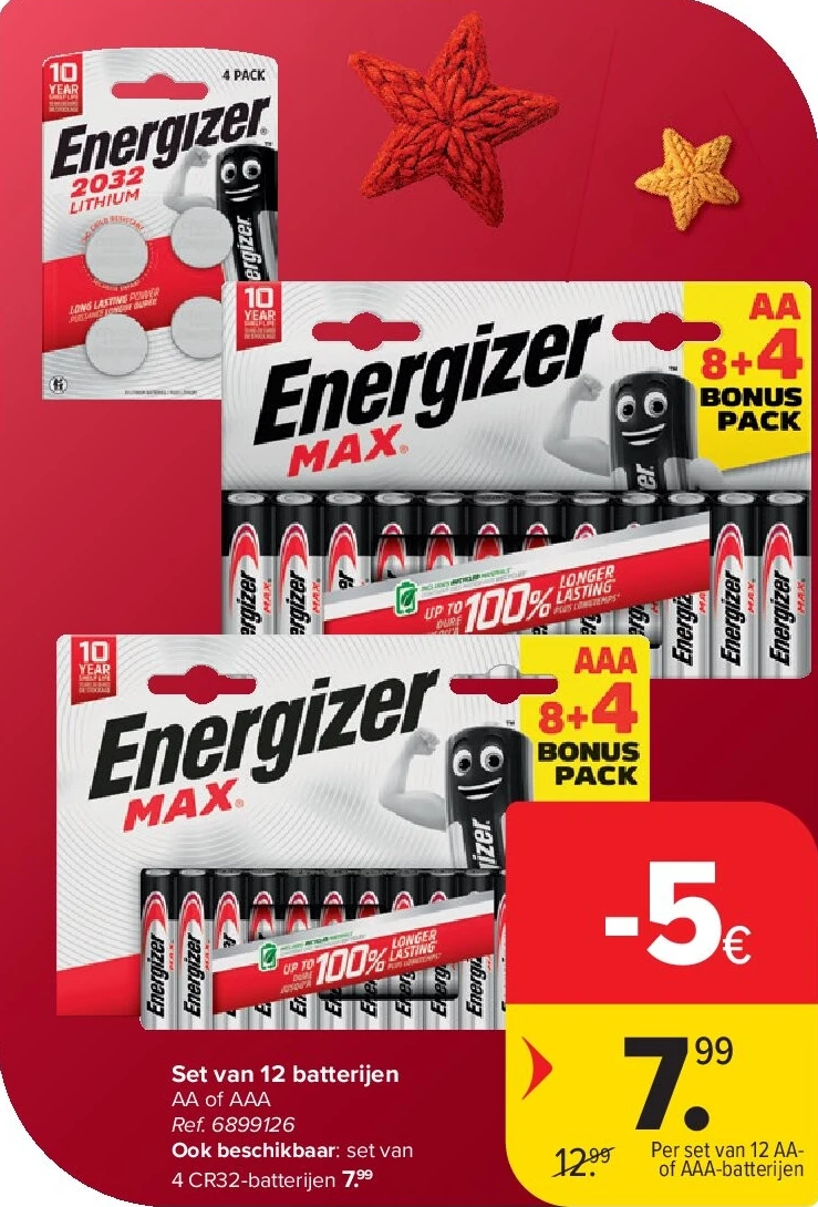Set van 12 batterijen