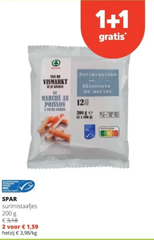 SPAR surimistaafjes 200 g