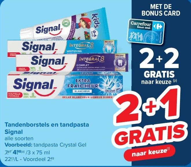 Tandenborstels en tandpasta Signal