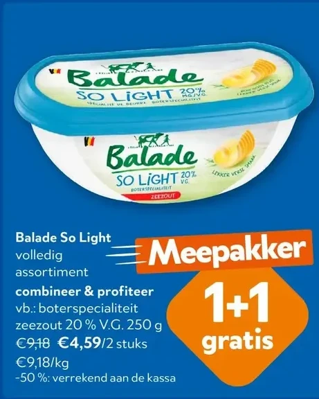 Balade So Light boterspecialiteit zeezout 20% V.G. 250 g