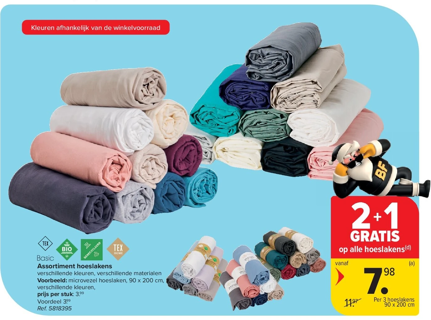 Assortiment hoeslakens