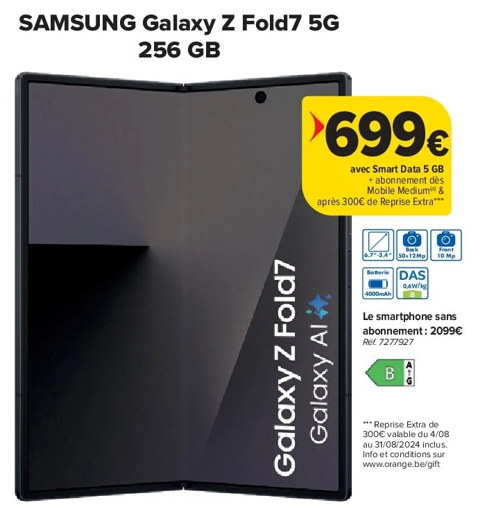 SAMSUNG Galaxy Z Fold7 5G 256 GB