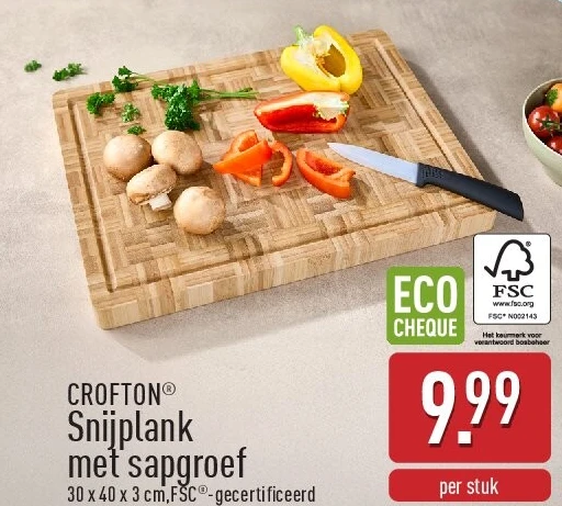 Snijplank met sapgroef