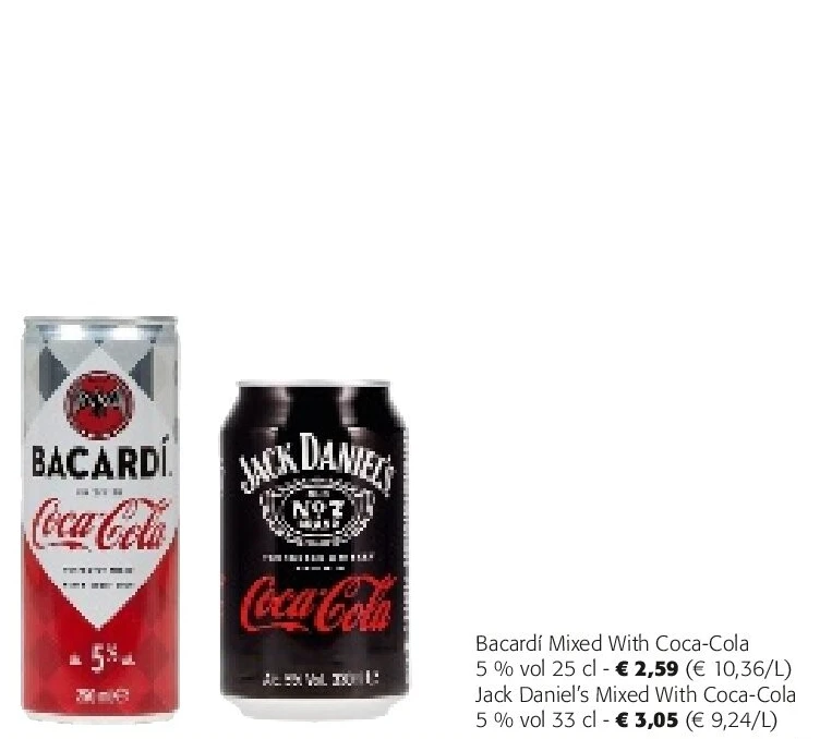 Bacardí Mixed With Coca-Cola 5 % vol 25 cl