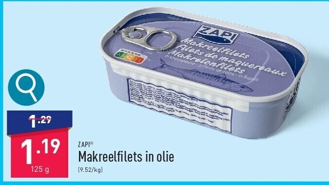 Makreelfilets in olie