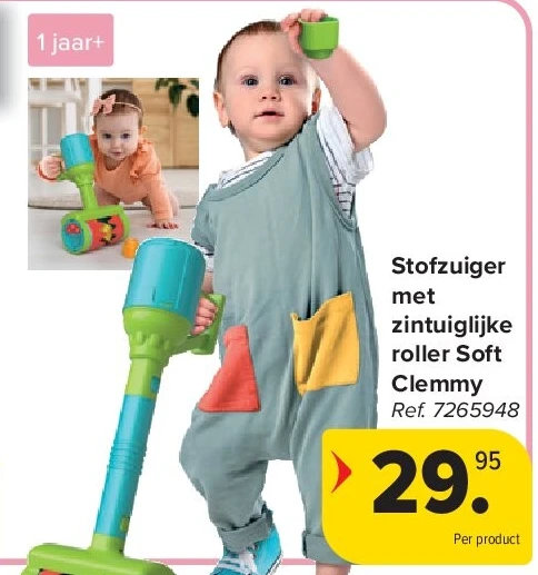 Stofzuiger met zintuiglijke roller Soft Clemmy