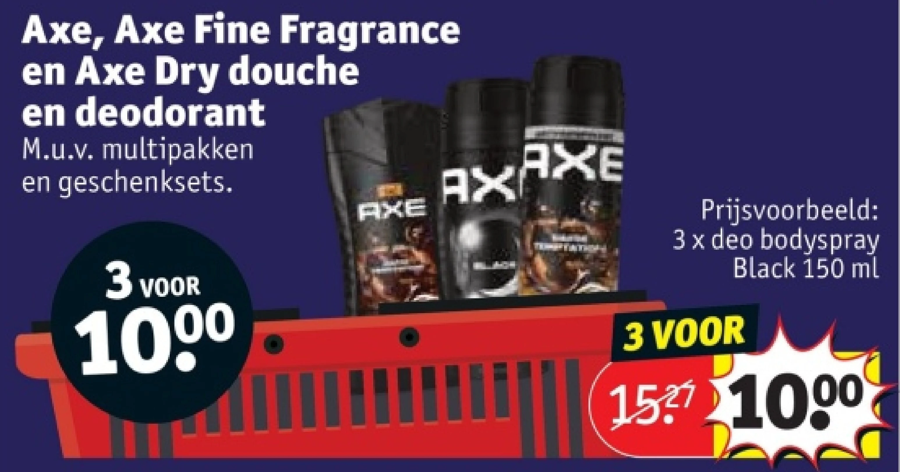 Axe, Axe Fine Fragrance en Axe Dry douche en deodorant
