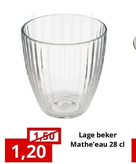 Lage beker Mathe'eau 28 cl