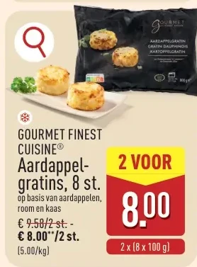 Aardappelgratins, 8 st.