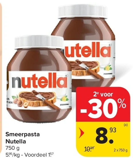 Smeerpasta Nutella