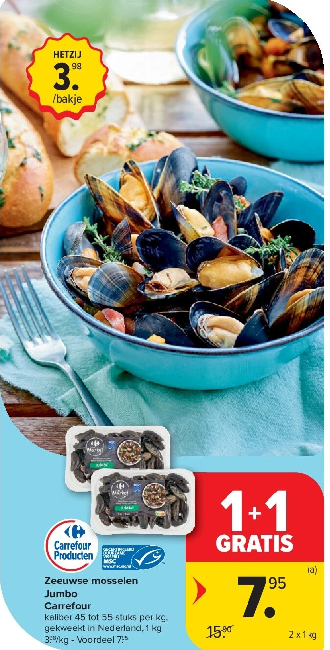 Zeeuwse mosselen Jumbo Carrefour