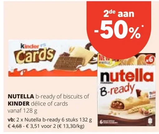 Nutella b-ready 6 stuks 132 g