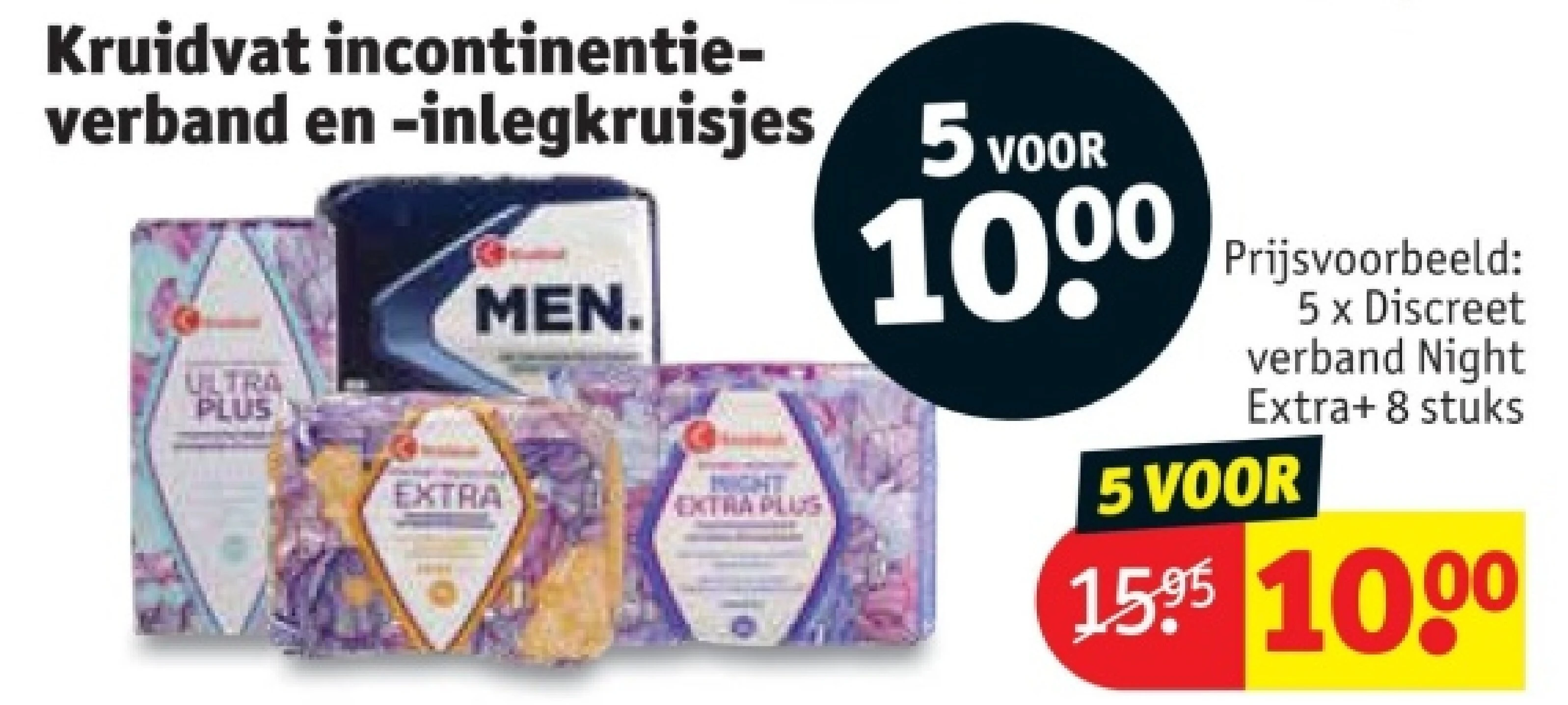 Kruidvat incontinentieverband en -inlegkruisjes
