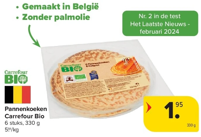 Pannenkoeken Carrefour Bio