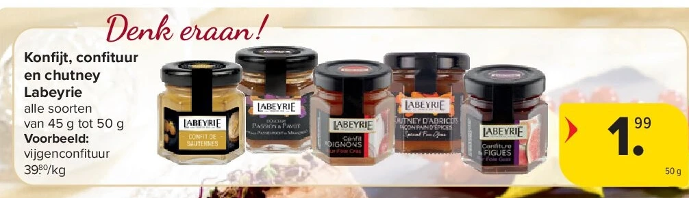 Konfi jt, confi tuur en chutney Labeyrie