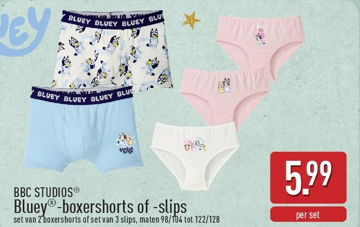 Bluey®-boxershorts of -slips
