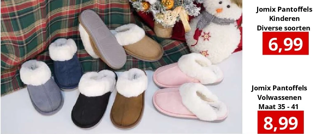 Jomix Pantoffels Volwassenen Maat 35 - 41