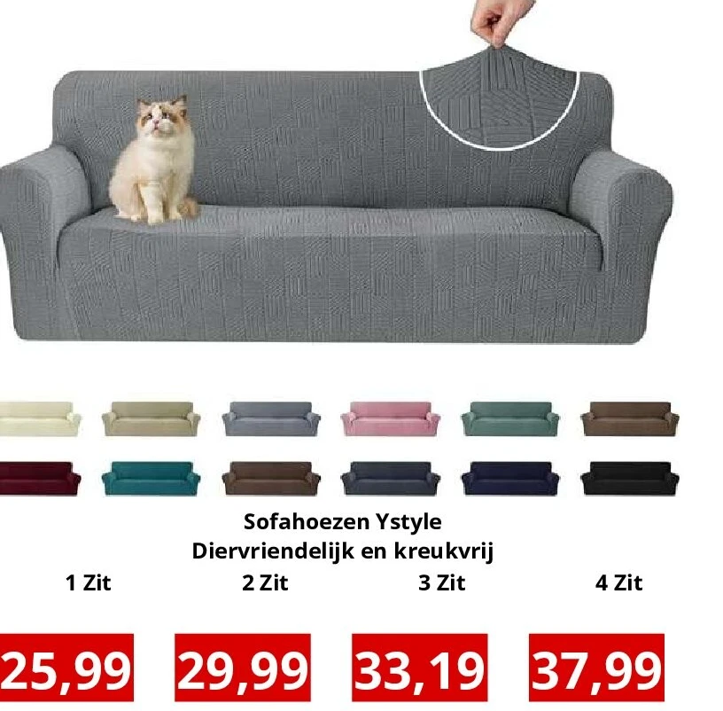 Sofahoezen Ystyle Diervriendelijk en kreukvrij 1 Zit