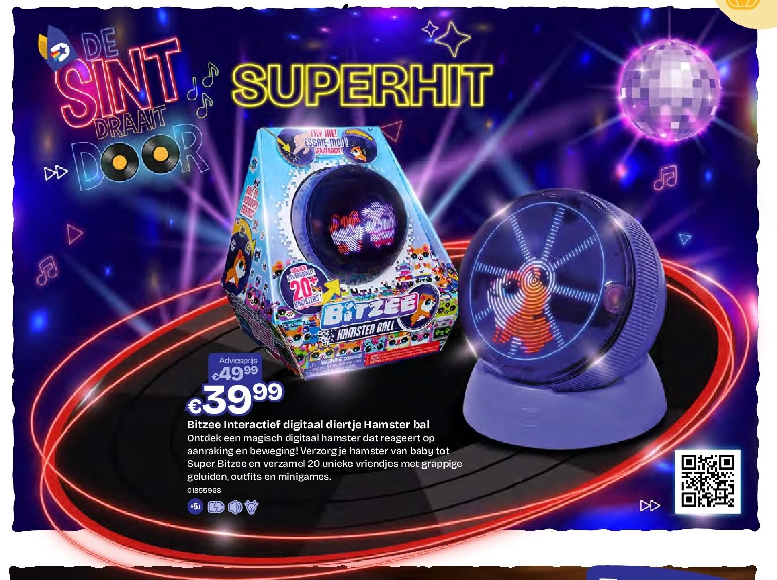 Bitzee Interactief digitaal diertje Hamster bal