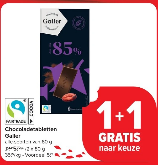 Chocoladetabletten Galler