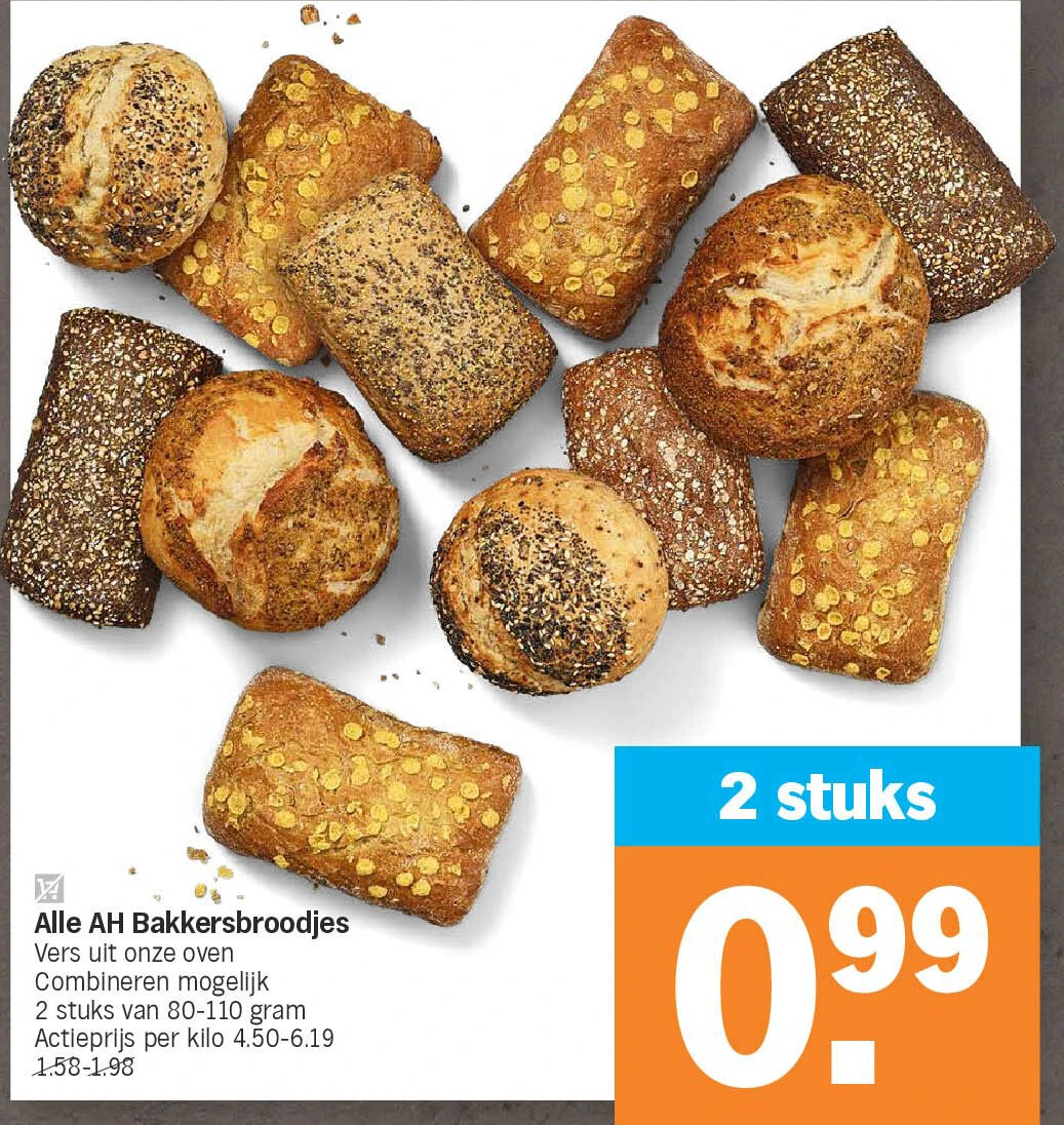 Alle AH Bakkersbroodjes