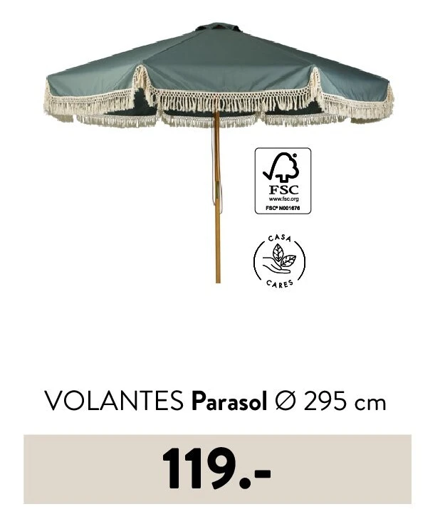 VOLANTES Parasol Ø 295 cm