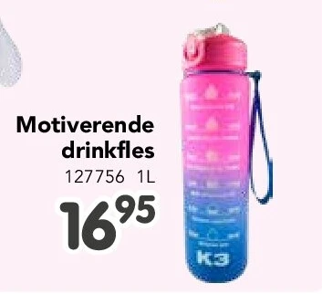 Motiverende drinkfles 1L
