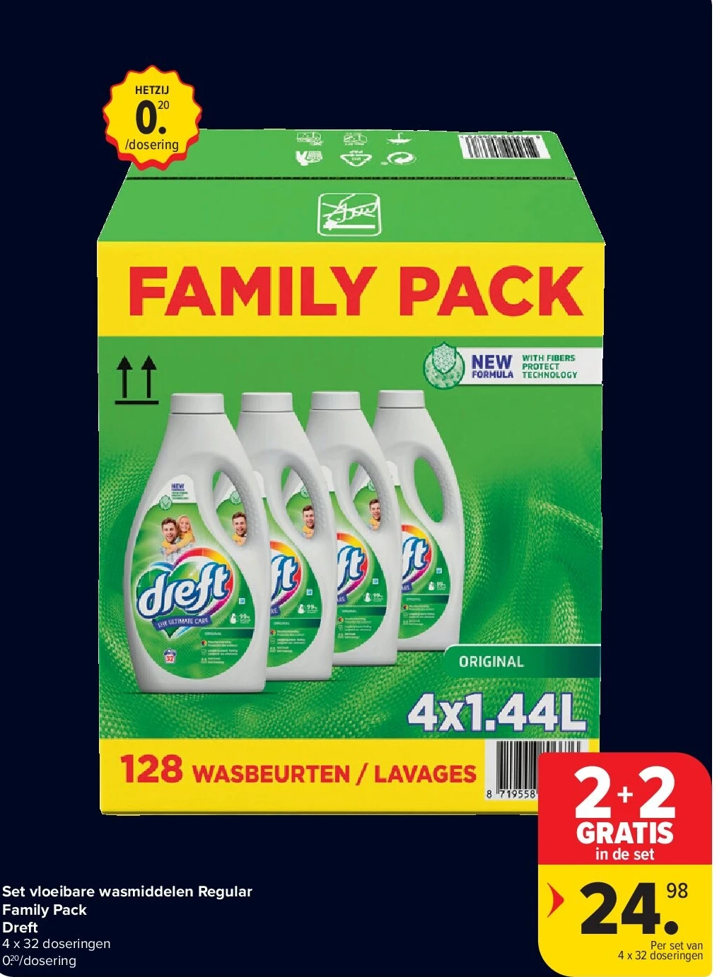 Set vloeibare wasmiddelen Regular Family Pack Dreft