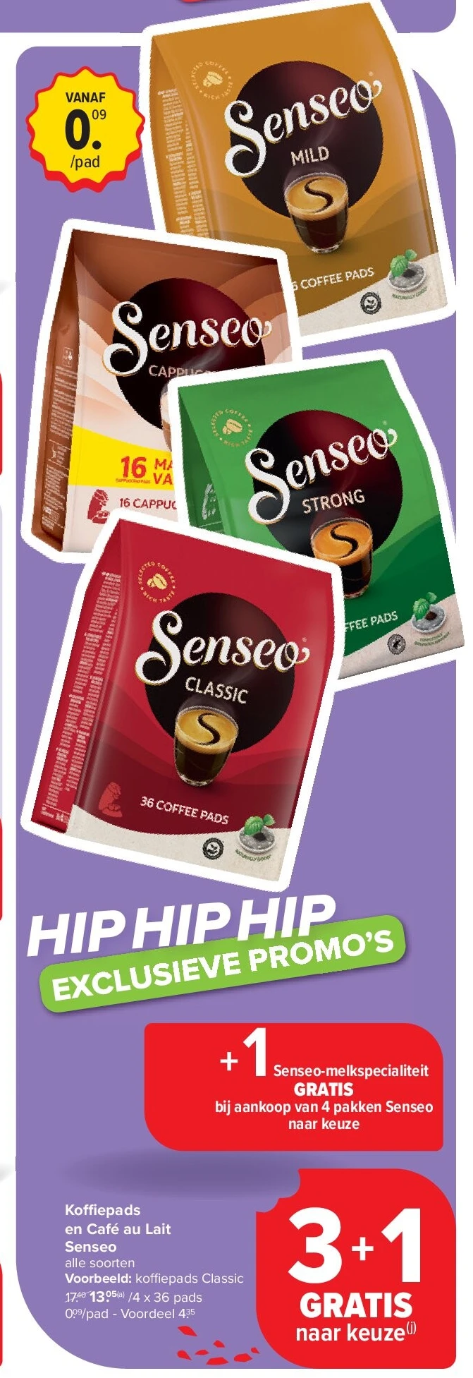 Koffiepads en Café au Lait Senseo